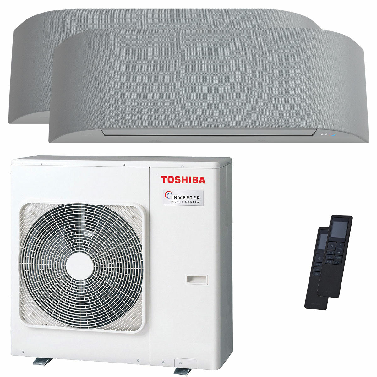 Climatiseur Toshiba Haori dual split 16000+16000 BTU inverseur Une unité extérieure wifi 10,0 kW