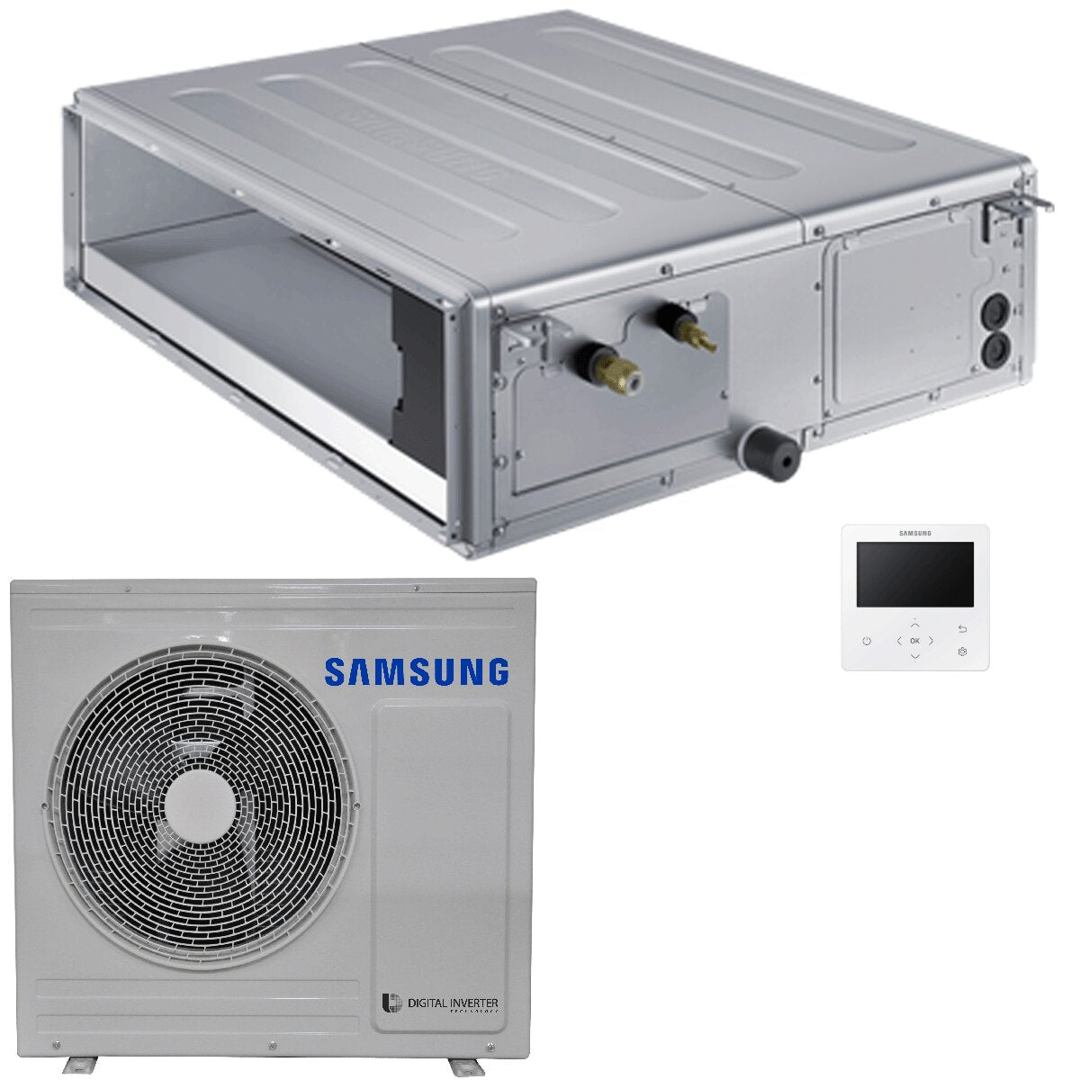 Samsung ducted air conditioner medium prevalence 24000 BTU inverter A++ external unit 6.8 kW commercial