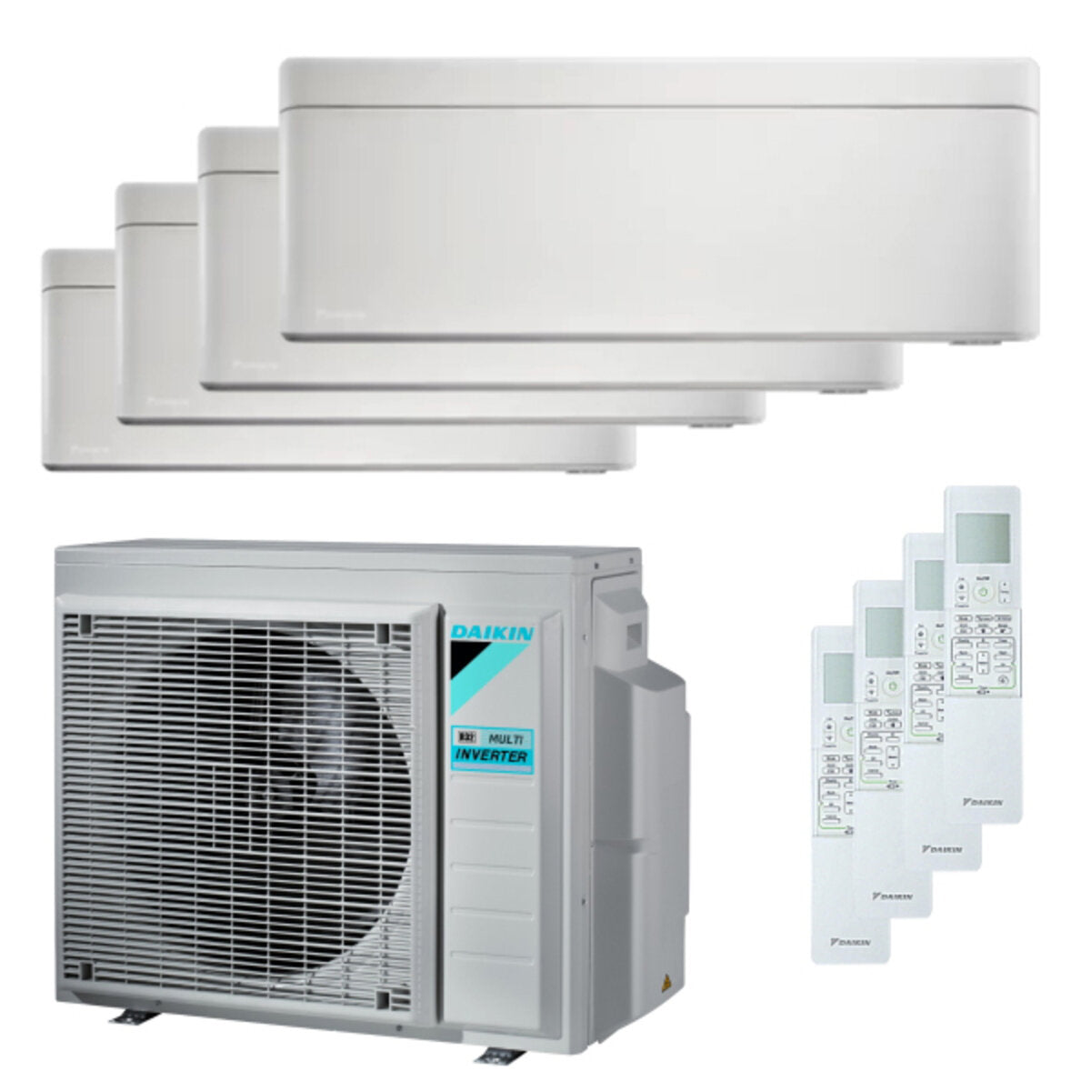 Daikin Stylish quadri split air conditioner 9000 + 9000 + 12000 + 18000 BTU inverter A ++ wifi outdoor unit 8.0 kW