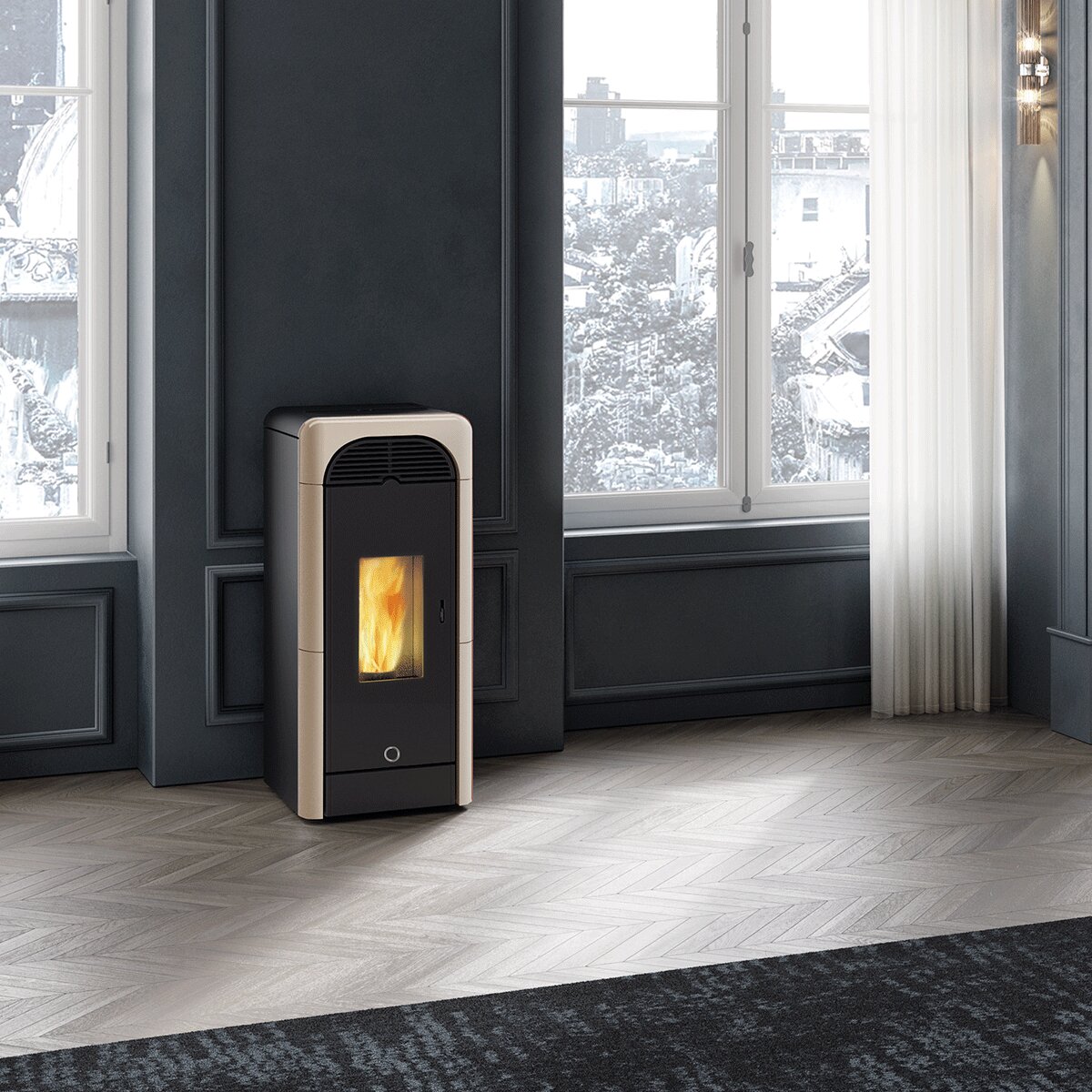 Pellet stove EK63 BERRY90+ - Edilkamin group - 9.2 kW with ducted air Tortora
