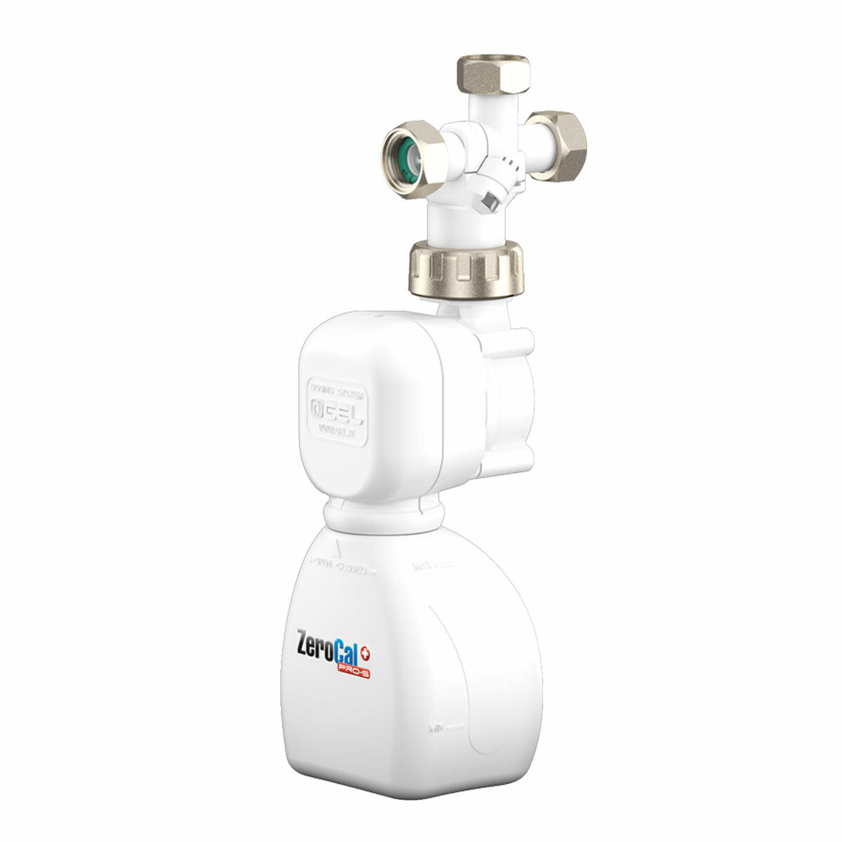 Anti-limescale dispenser Gel Zerocal+ PRO S DIMA DUAL Universal 1/2" for boiler
