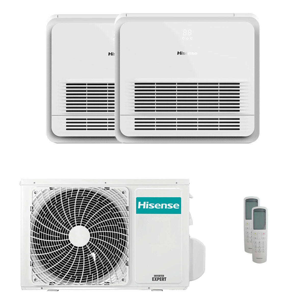 Hisense Console AKT climatiseur double split 9000+12000 BTU inverter A++ unité extérieure 5 kW