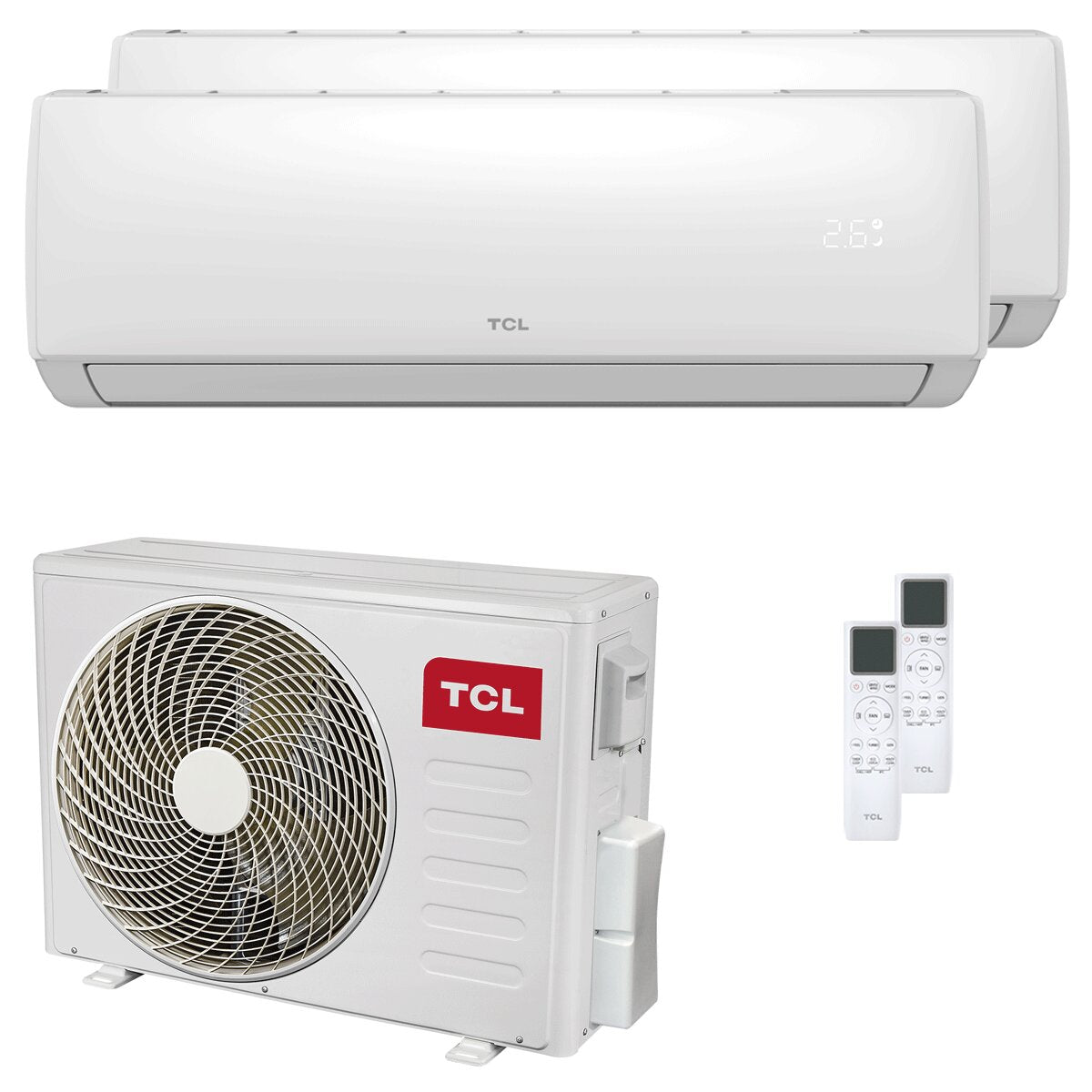 Climatiseur double split TCL Elite F2 9000+12000 BTU Inverter A++ Wi-Fi Unité externe 4,1 kW 