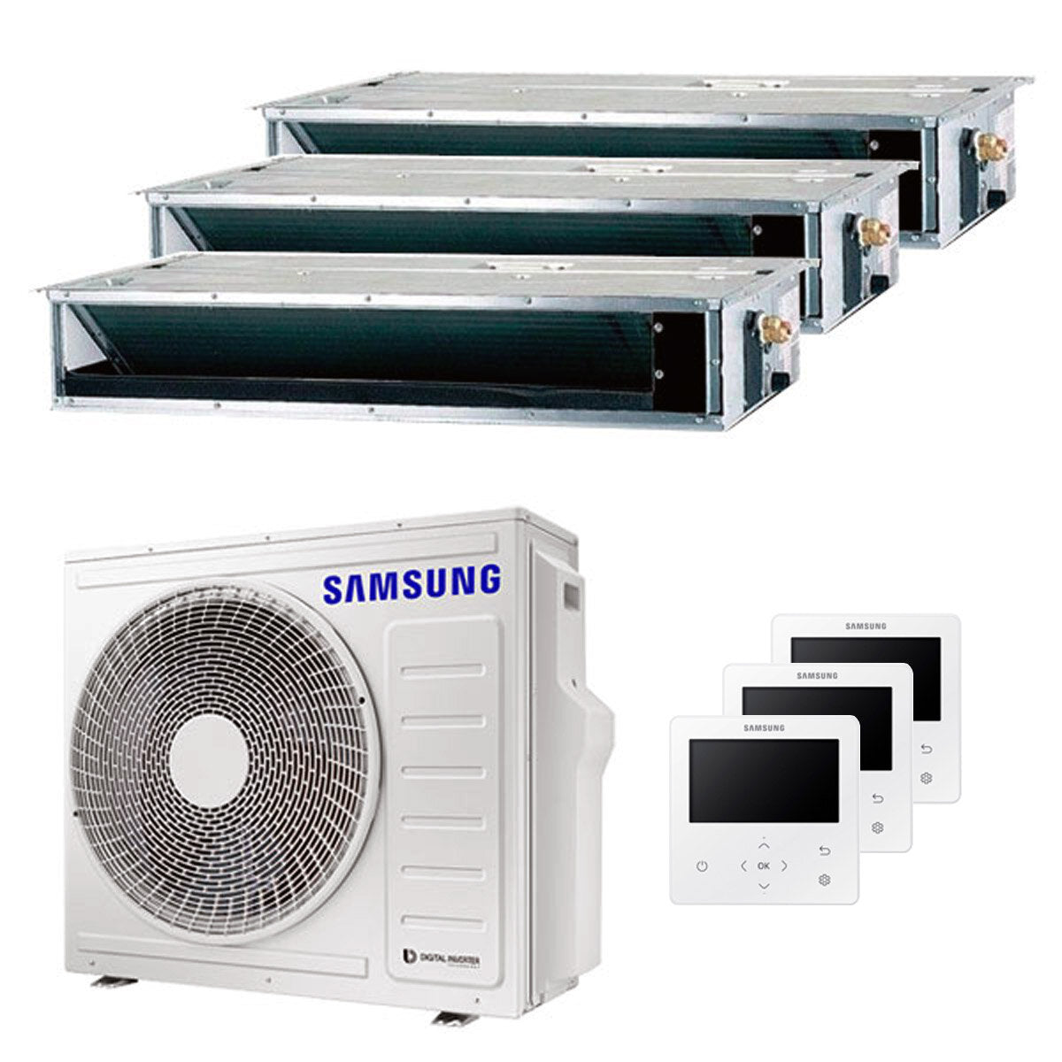 Samsung ducted air conditioner trial split 12000 + 12000 + 12000 BTU inverter A ++ outdoor unit 8.0 kW