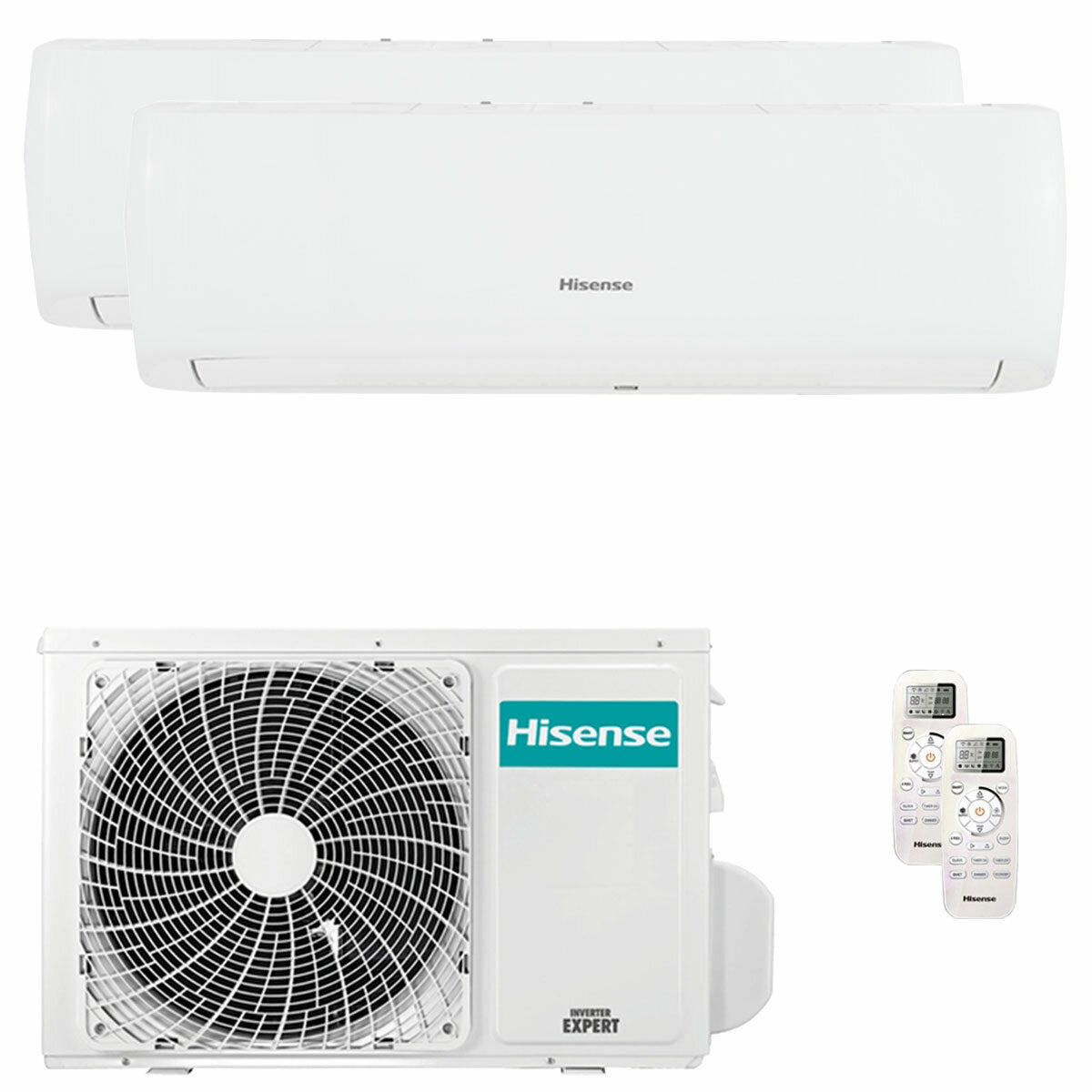 Climatiseur Hisense IQ PLUS dual split 9000+12000 BTU inverseur A++ wifi unité extérieure 4,1 kW 