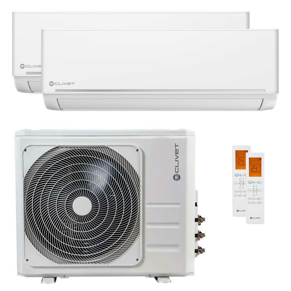 Clivet EZCool dual split air conditioner 12000+24000 BTU inverter A++ external unit 10.5 kW