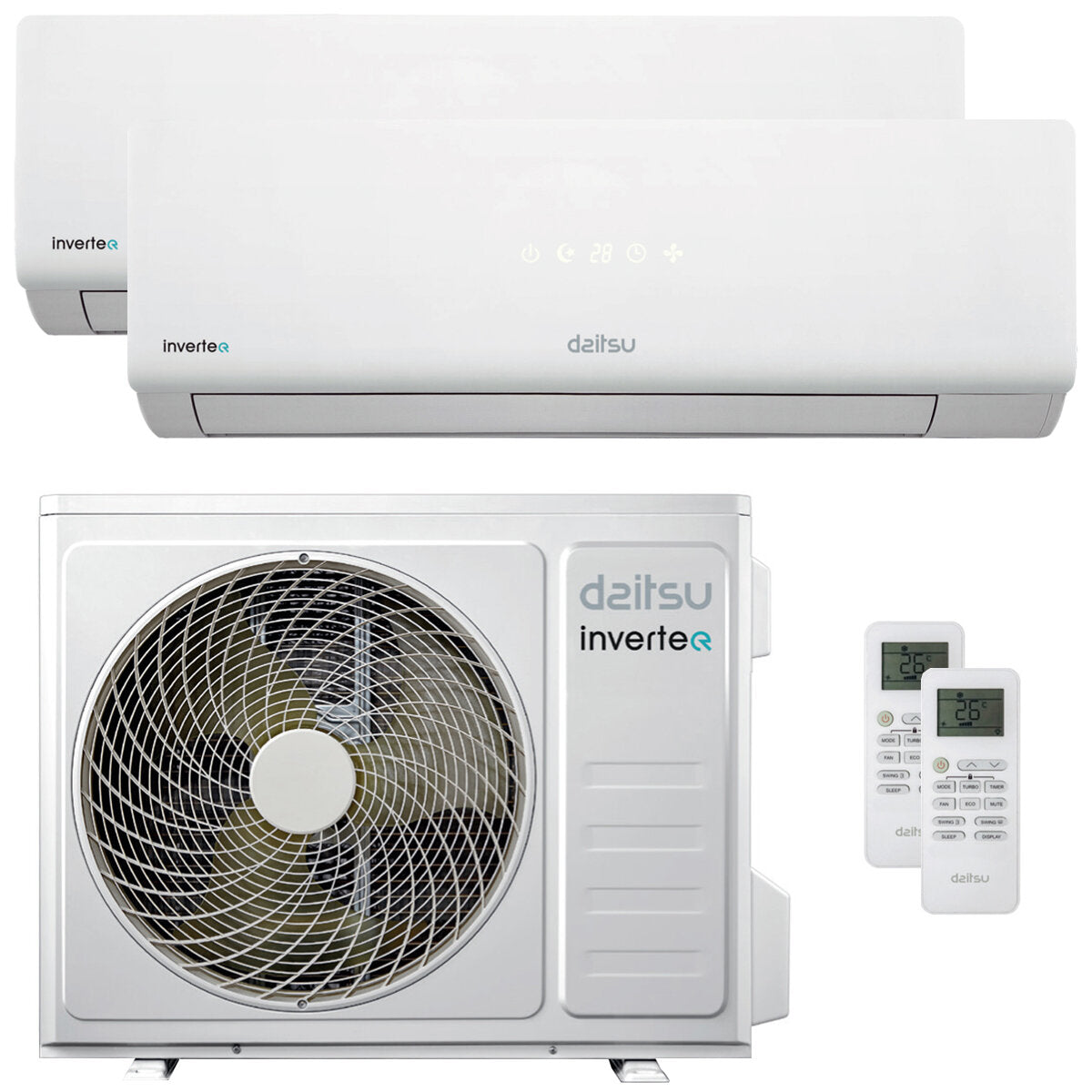 Daitsu-Klimaanlage – Fujitsu Group – ECO-Serie DT-2/3 Dual Split 9000+9000 BTU Inverter A++ extern 5,1 kW